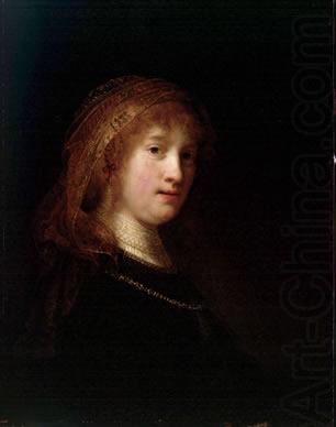 Portrait of Saskia van Uylenburg, REMBRANDT Harmenszoon van Rijn
